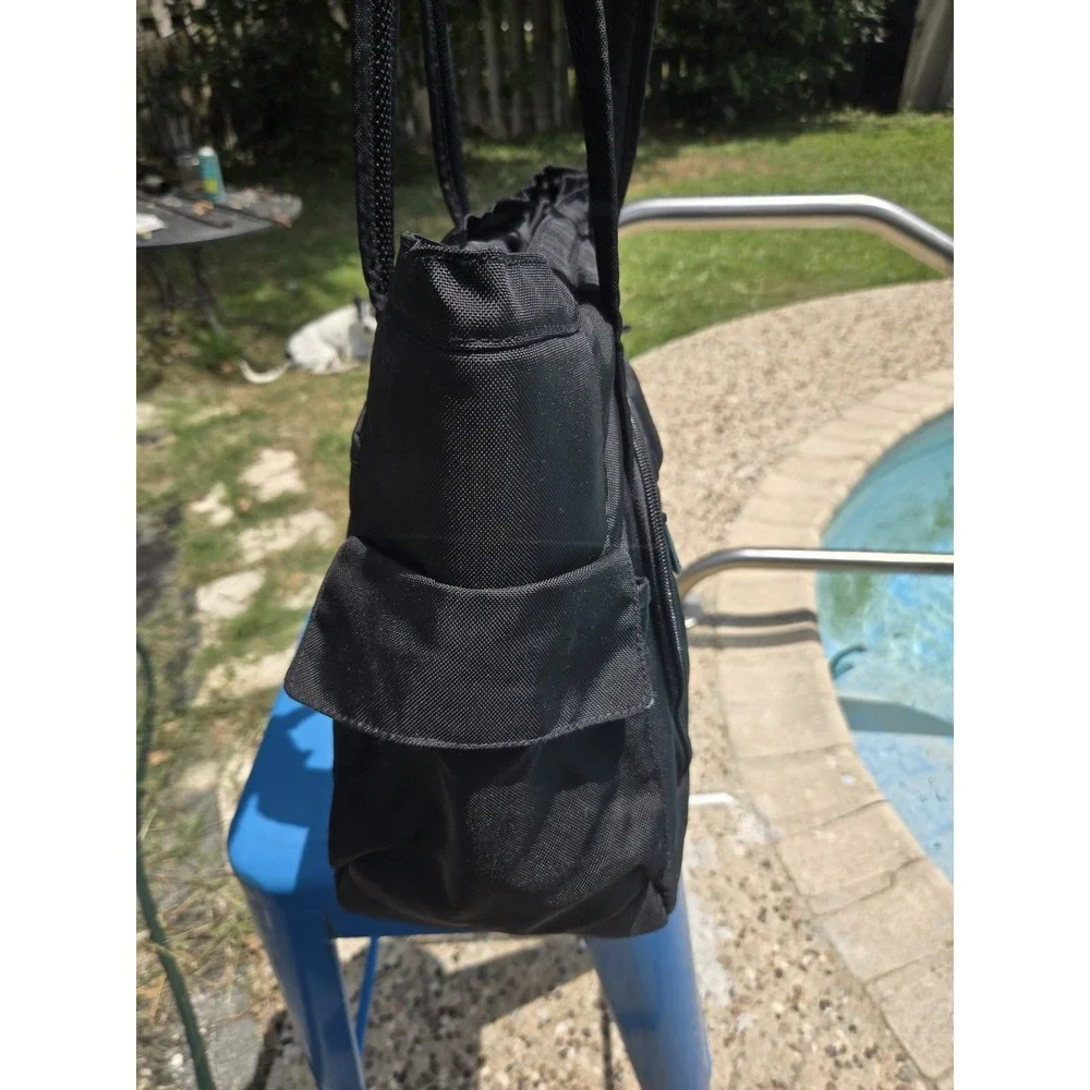 L.L. Bean Black Nylon Laptop/Travel Bag Multiple Compartments Shoulder Strap